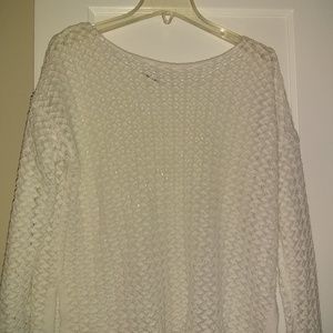 Women's size small White holey Mesh shirt